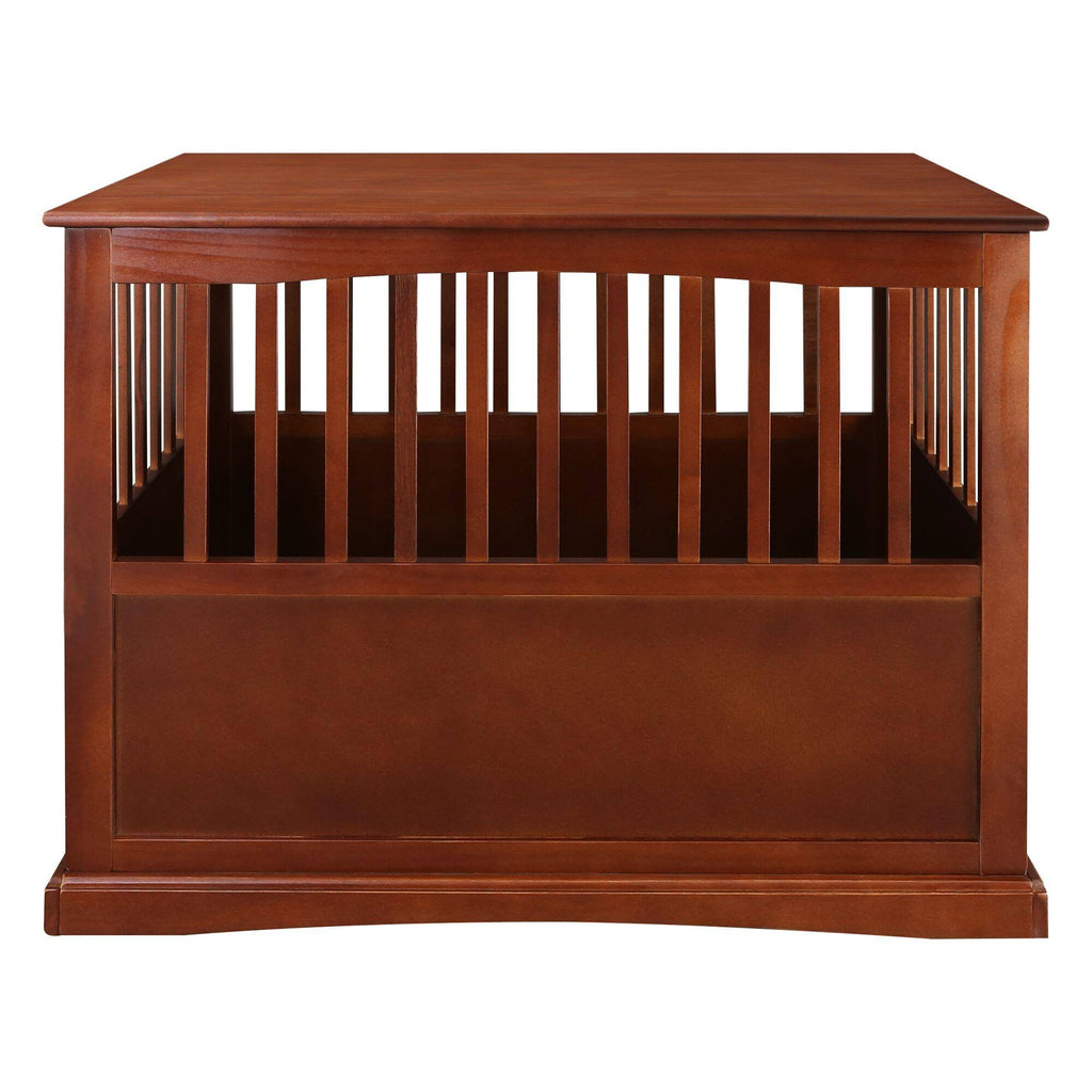 Walnut Pet Crate End Table Z31946