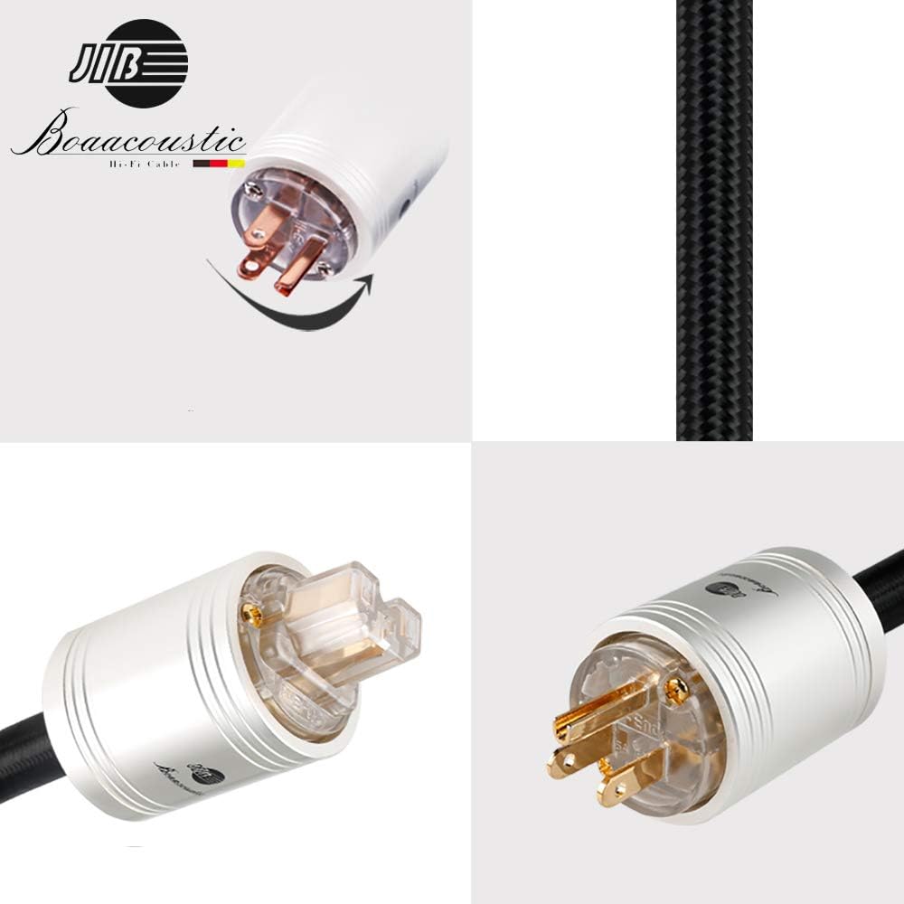 4N OFC HiFi Power Cord, Male to Female Power Cable, US Plug, 5ft P42063