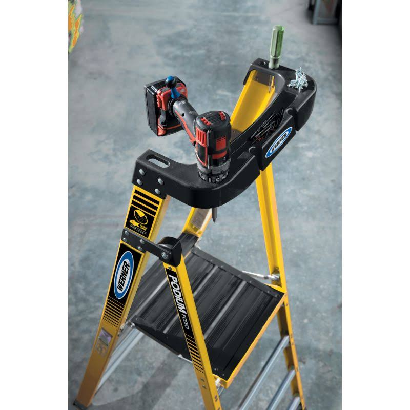 Podium 8-ft Fiberglass Type IAA Step Ladder G993