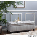 Tufted Fabric Storage Ottoman Bench A620