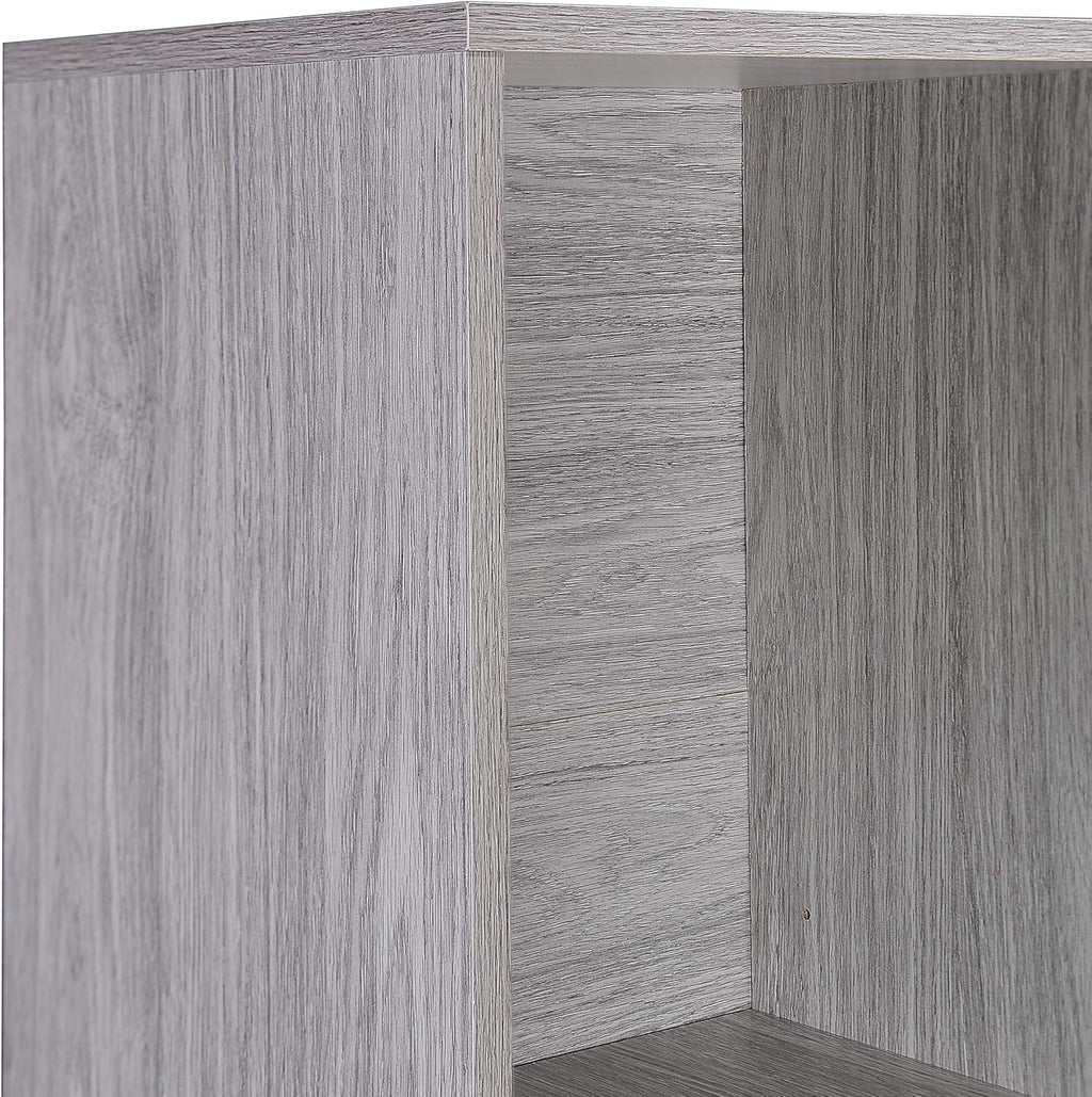 Grey Oak Finish Faux Wood Bookcase Z61599