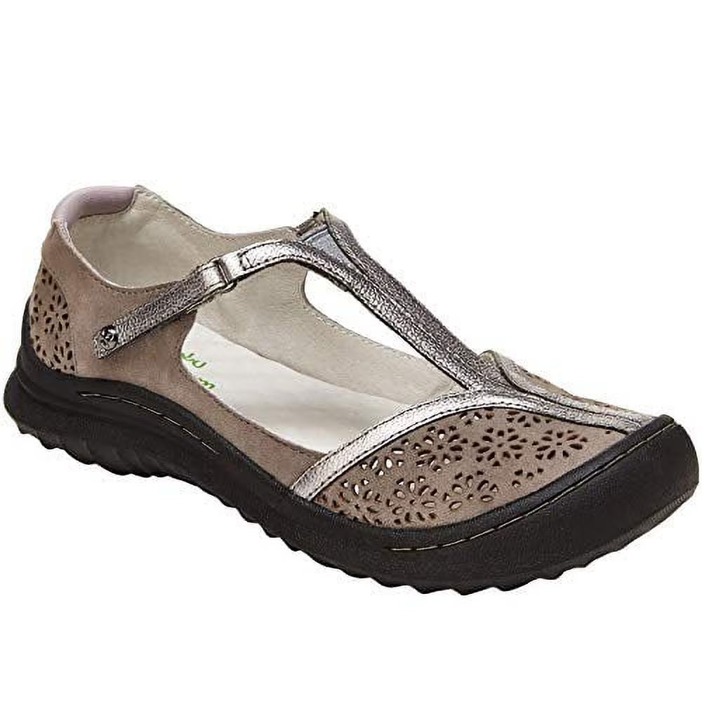 Gunmetal Grey Mary Jane Flats O411610