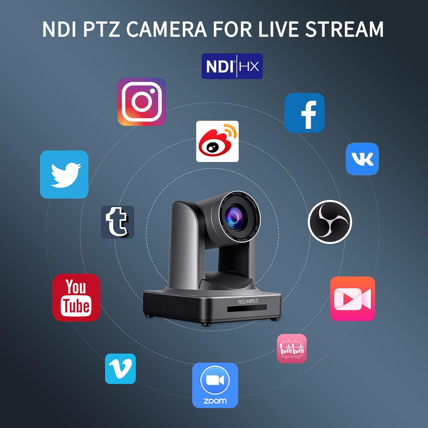 PTZ Camera with 20X Optical Zoom 1080P 60fps PoE K280