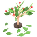 Creative Wooden Tree Blocks with Leaves 3D Building Set Toy Y9363