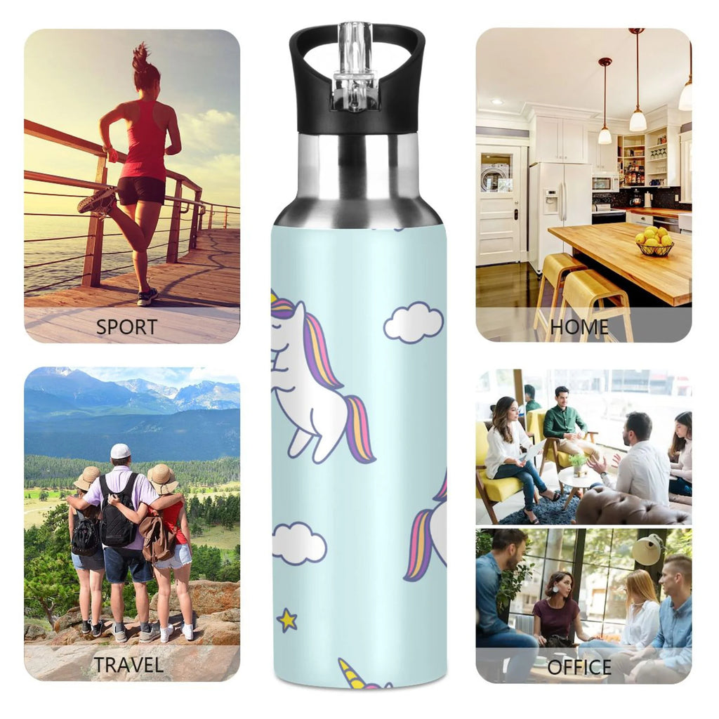Stainless Steel Insulated Water Bottle with Straw Lid X615