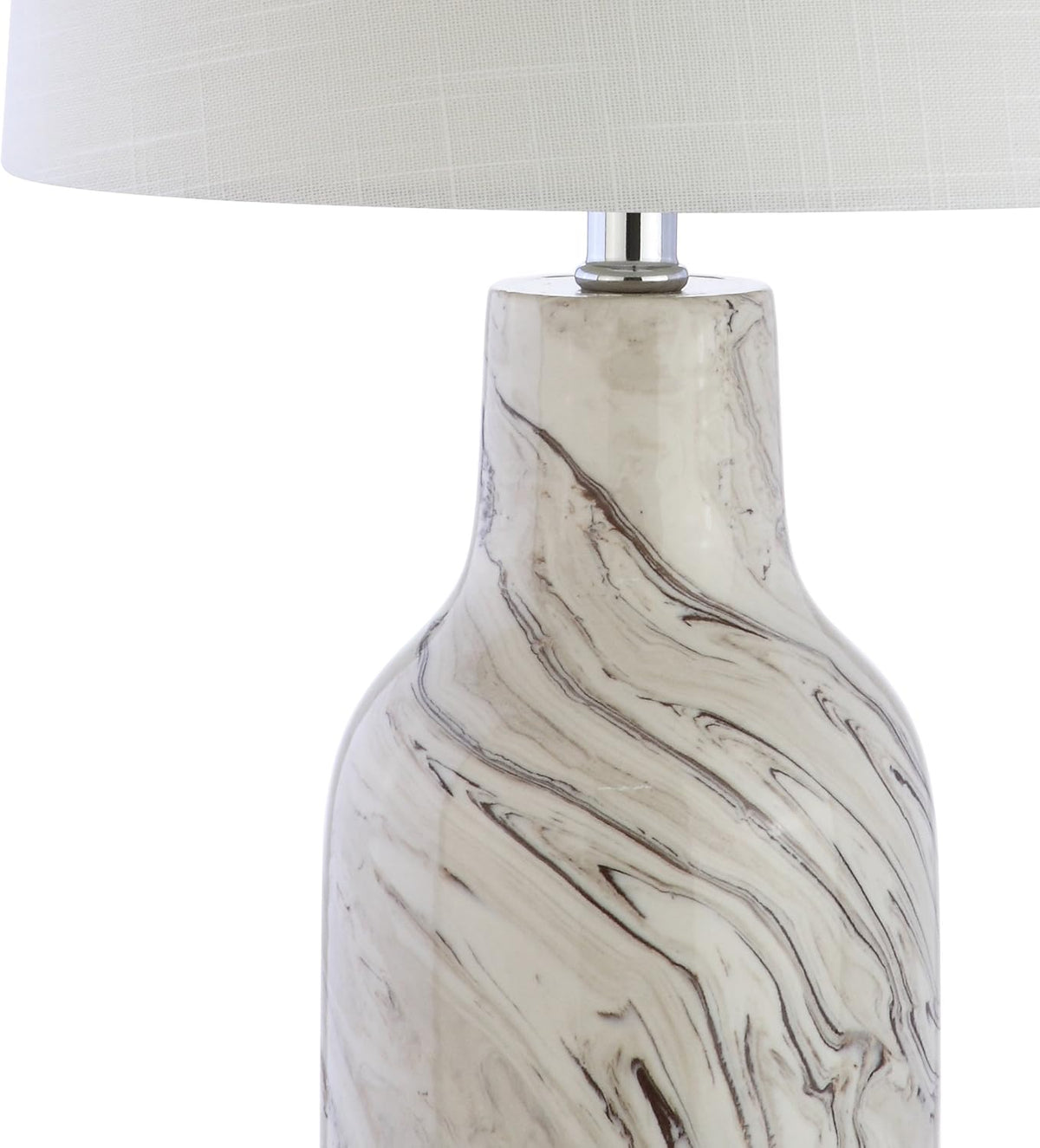 Gray/White Ceramic LED Table Lamp U329874
