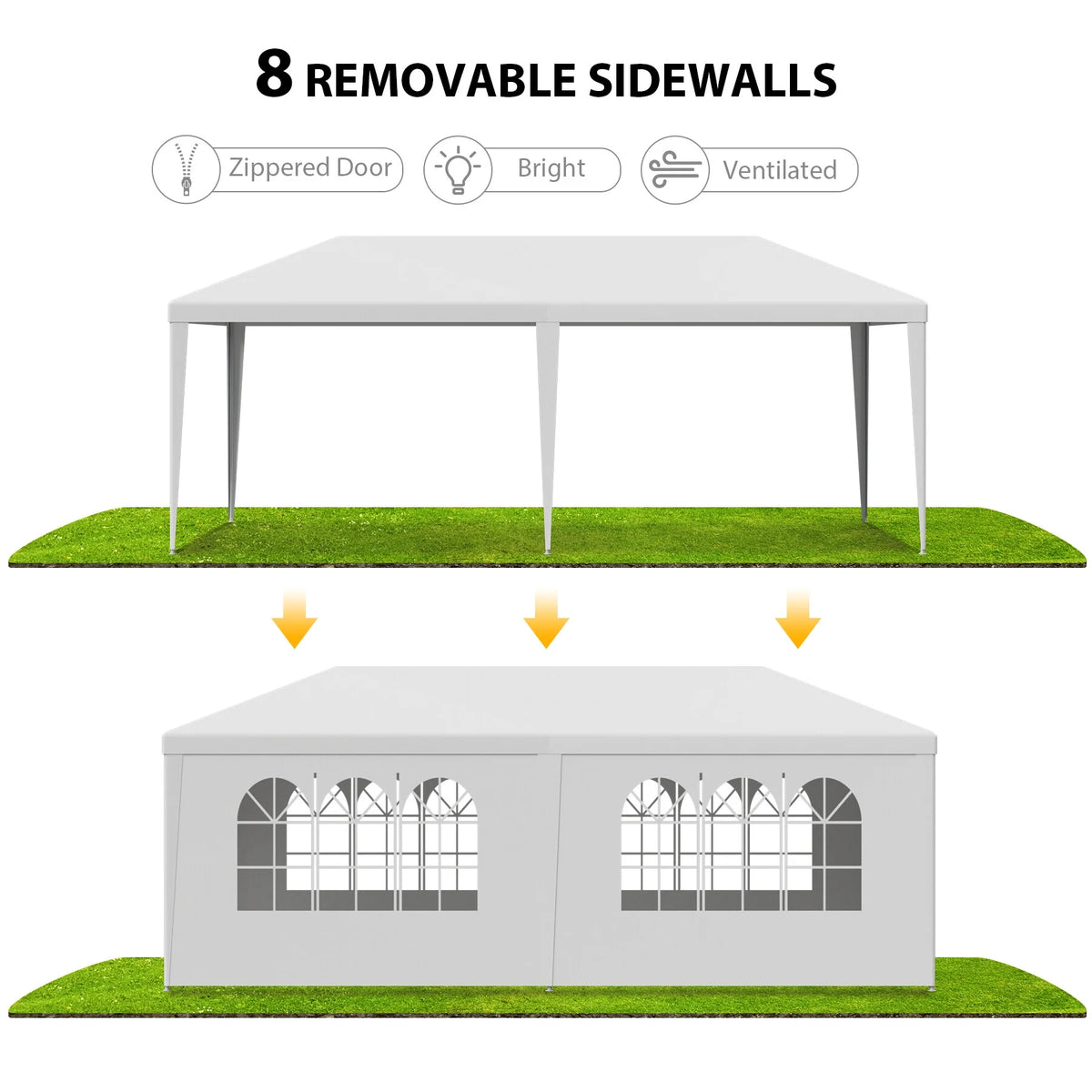 White Outdoor Gazebo Tent A737