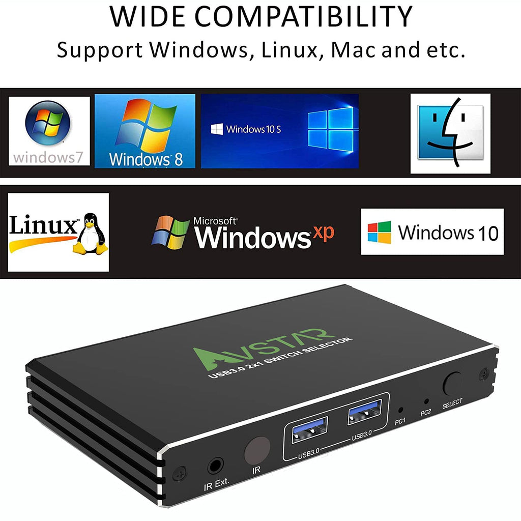 4 Port USB 3.1 3.0 KVM Switch with IR Remote Control T867732