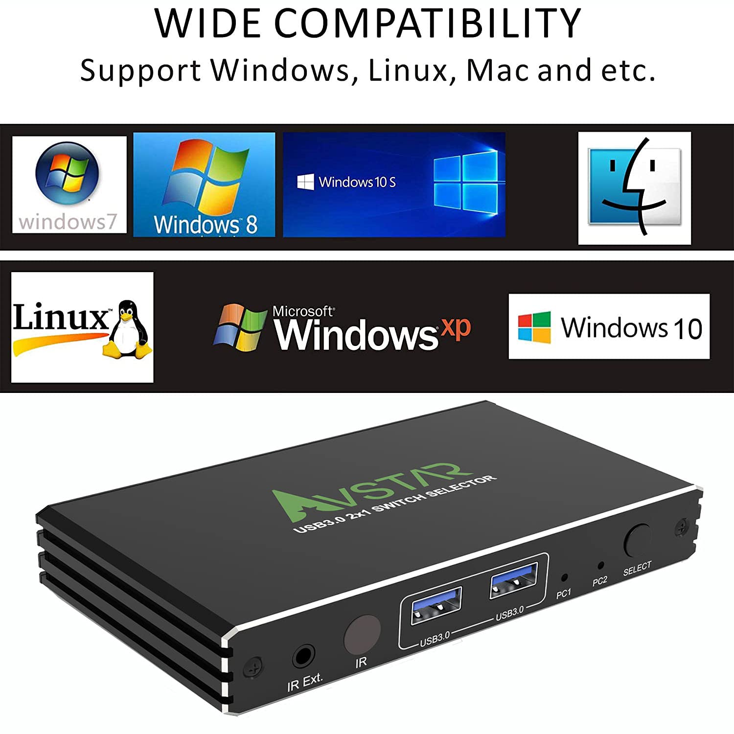4 Port USB 3.1 3.0 KVM Switch with IR Remote Control T867732