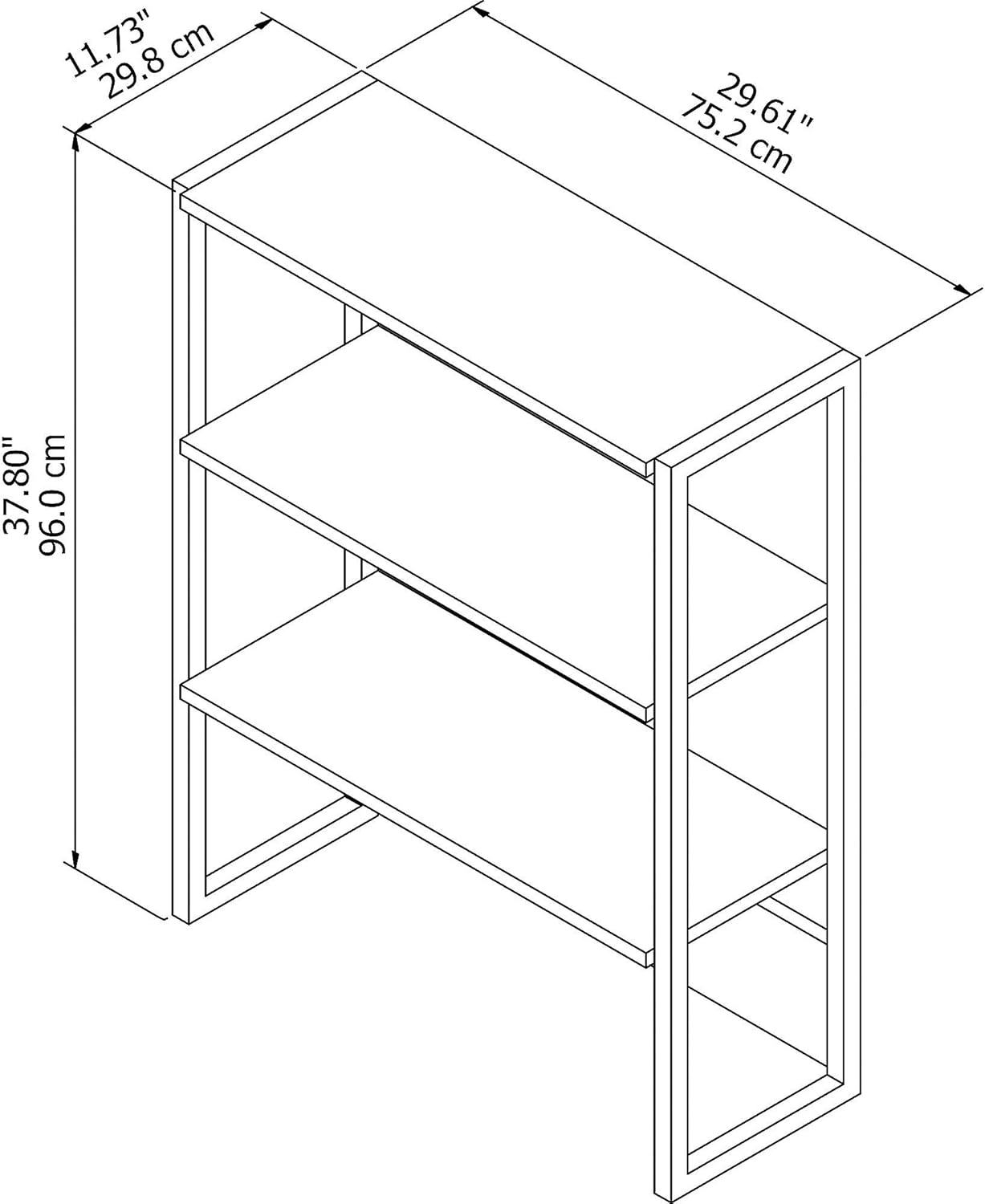 Storm Gray Bookcase Hutch V343