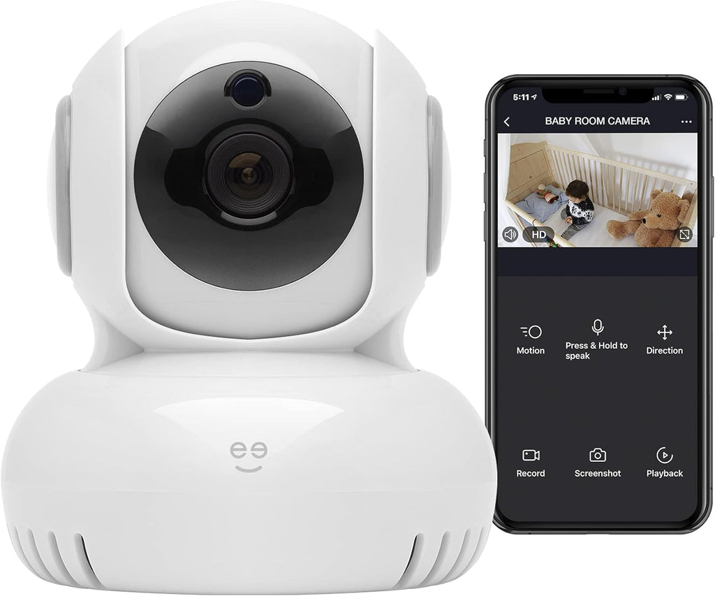 1080p Wireless Indoor Surveillance Camera, White, Pack of 2 L17484