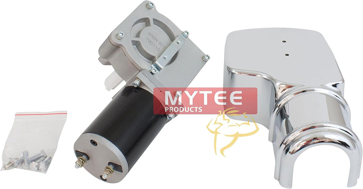 900W 90:1 Tarp Motor for Dump Truck Tarp Systems with Chrome Cover 12VDC K601787