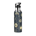 Gold Sun Moon Stars Stainless Steel Insulated Water Bottle Z15211