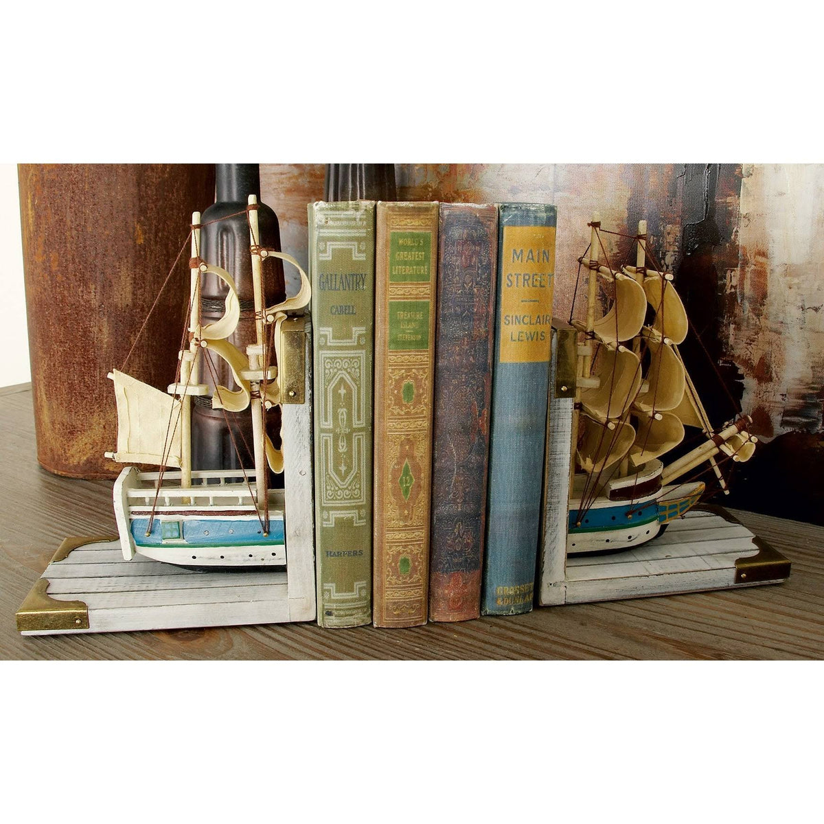 Nautical Trade Ship Book Ends E844958