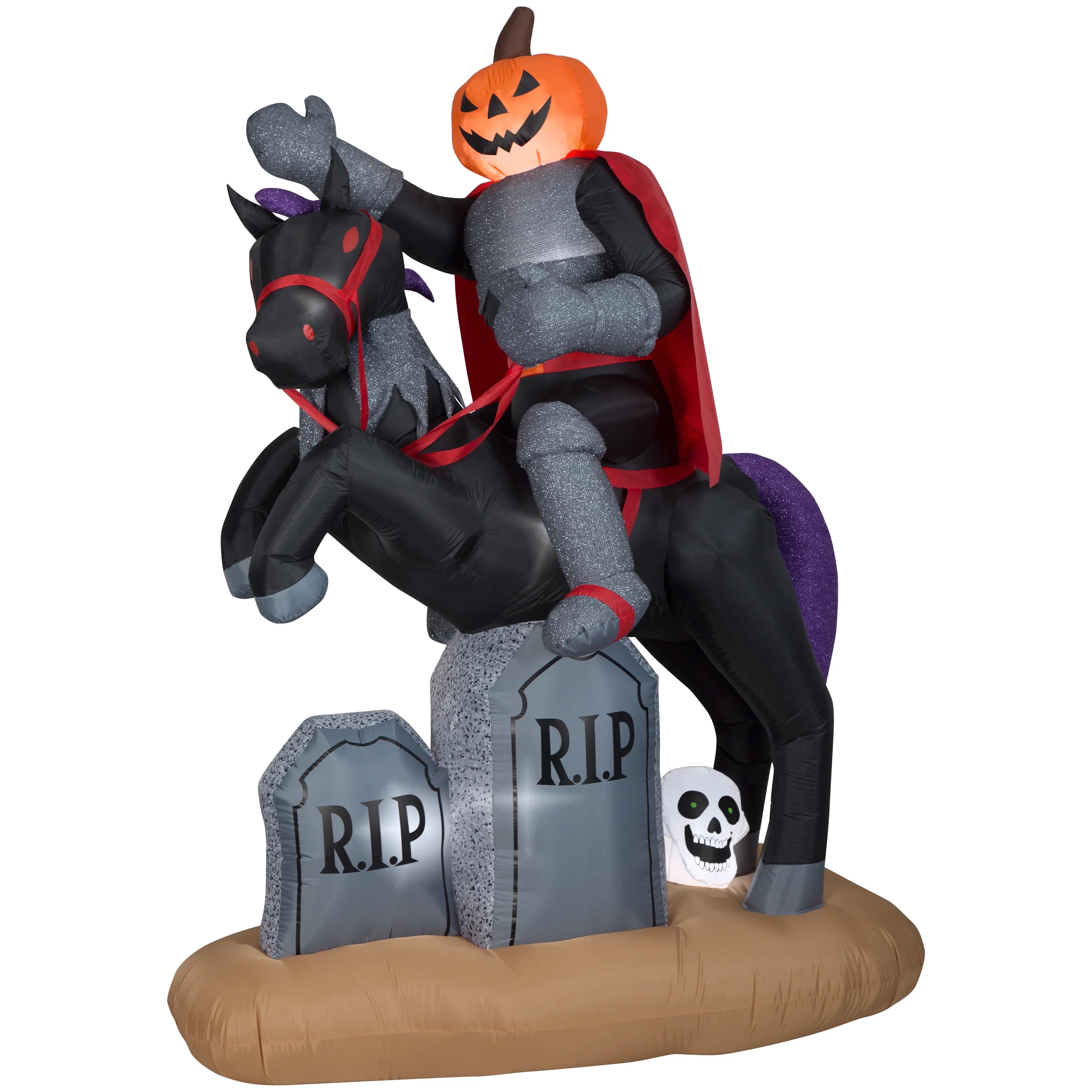 7' Airblown Inflatable Horseman on Tombstone E8209
