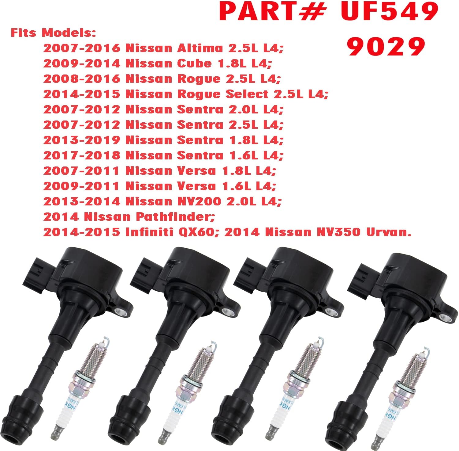 Ignition Coil Packs and Spark Plugs for V6 3.5L O69649