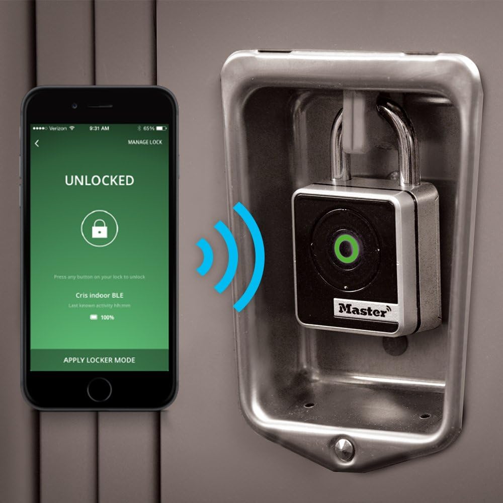 Bluetooth Padlock, 1-29/32 in. Wide, Pack of 2 G882252