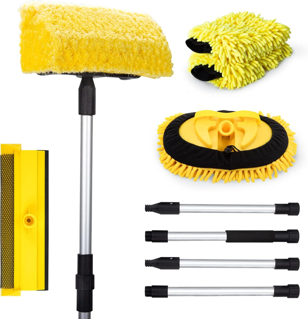 5 in 1 Car Wash Brush with 56 - Inch Aluminum Handle M7009