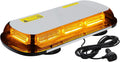 64LED 17" Roof Top Strobe Light Bar with Magnetic Base, Amber/White/Amber G92437