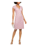 Purple Sequined Floral Cap Sleeve Cocktail Body Con Dress 10 U856