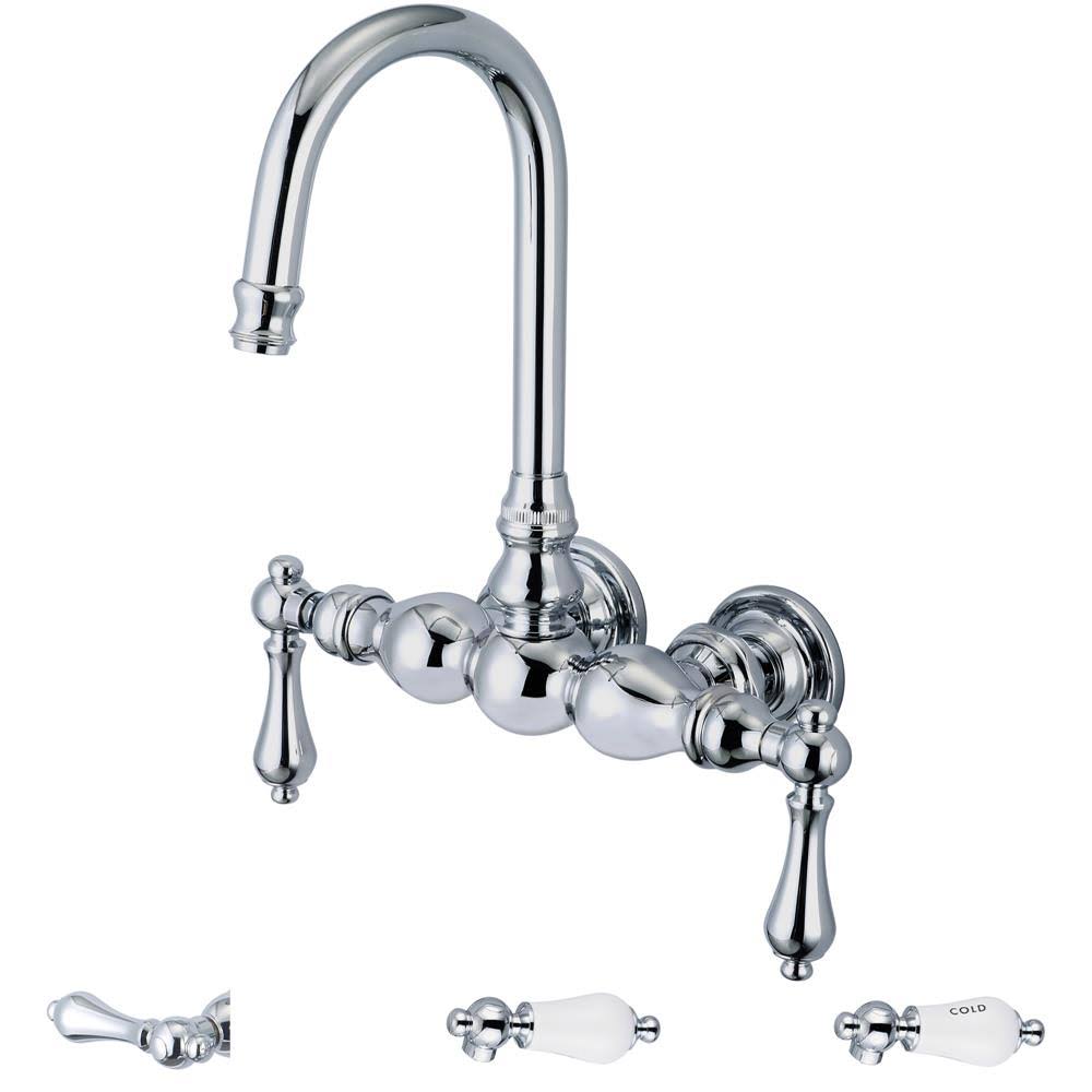 Vintage Classic Wall Mount Tub Faucet with Gooseneck Spout G85627