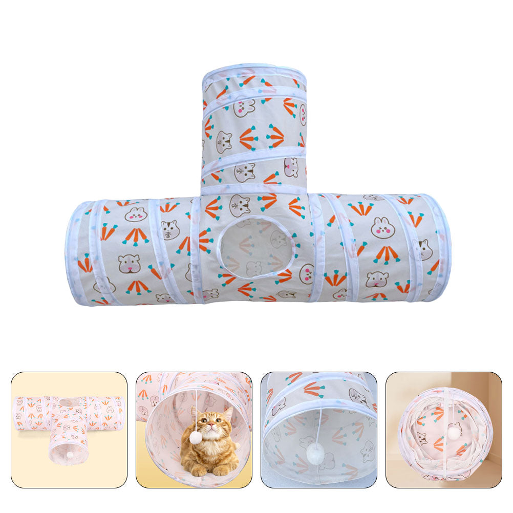 Cat Tunnel Tube Pet Hideaway Play Tent for Cats I230