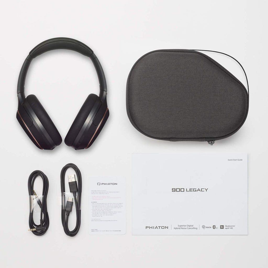 900 Legacy Digital Hybrid Active Noise Cancelling Headphones, Wireless AptX Bluetooth Over Ears, 43 Hours of Playback F91674