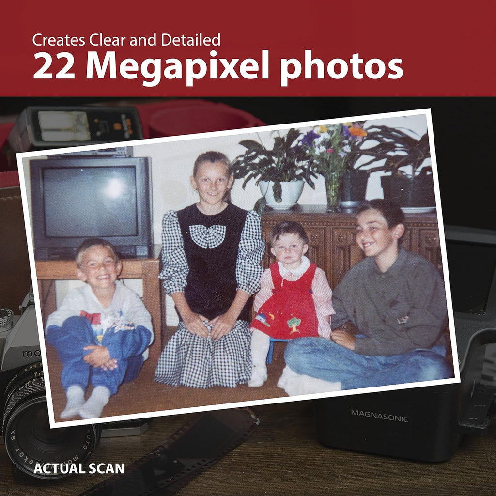 22MP Film Scanner with 5 Display, Converts 35mm/126/110/Super 8 Film & Slides into Digital Photos J813