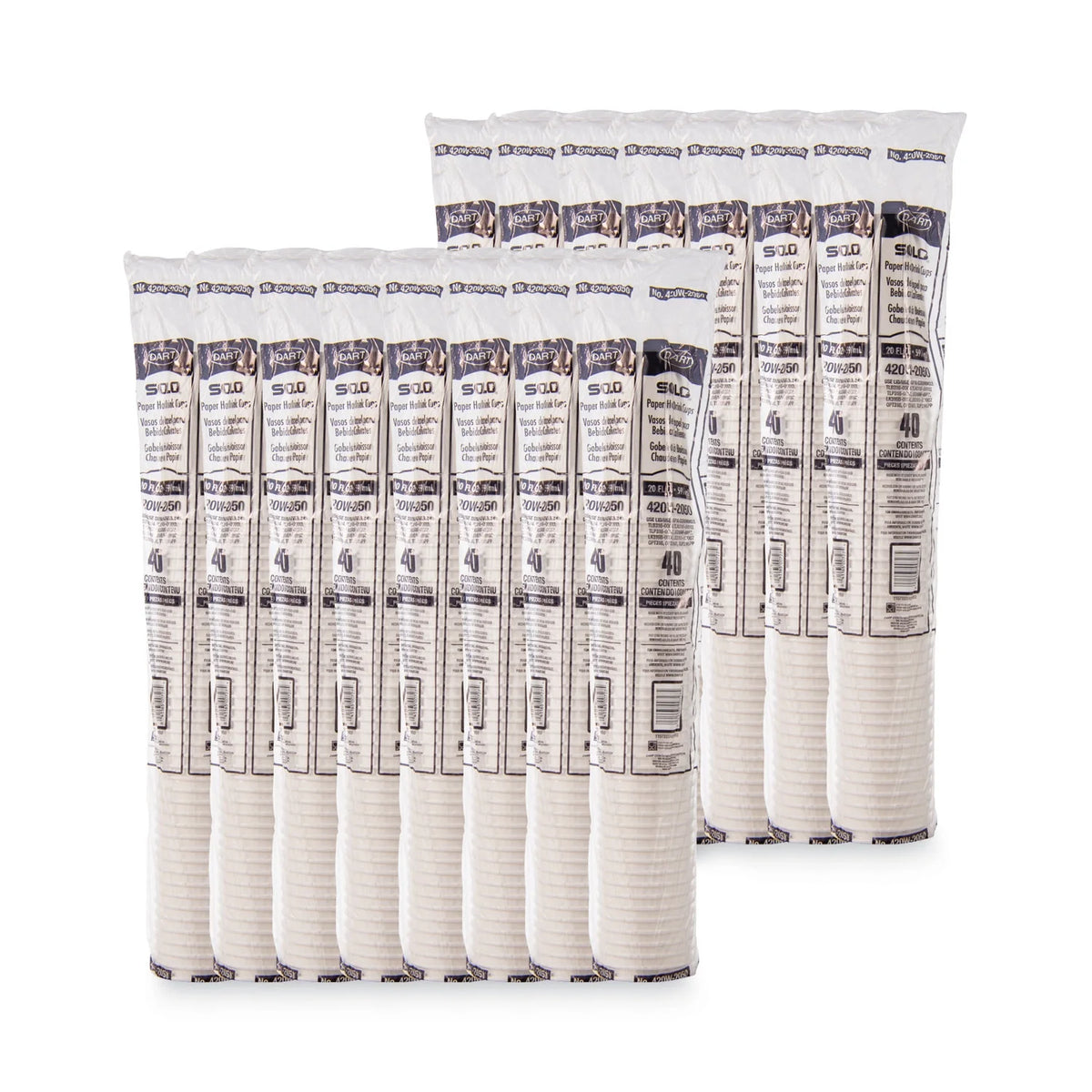 20 oz White Poly Paper Hot Cups A205104