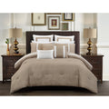 King Jacquard Geometric Pattern 8 Piece Bedding Set A4508