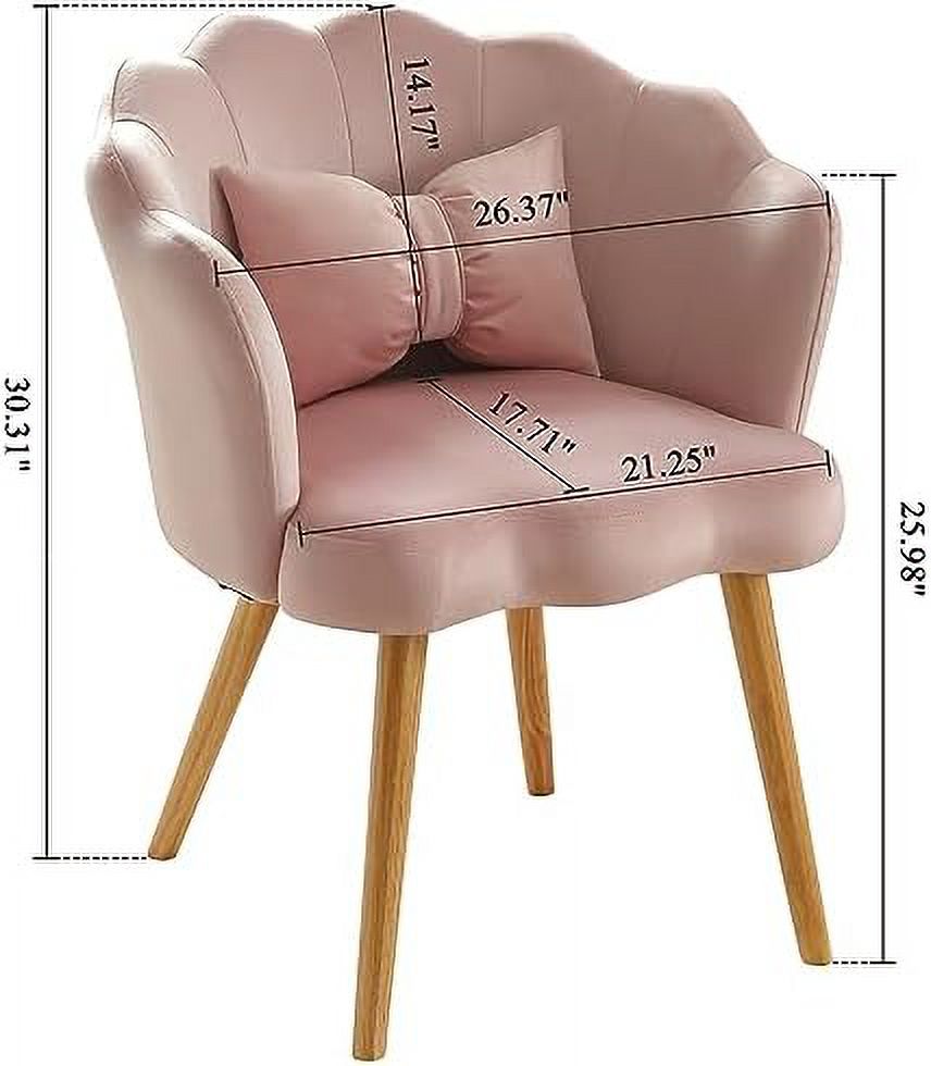 Yellow Velvet Accent Chair with Waist Pillow Y12738