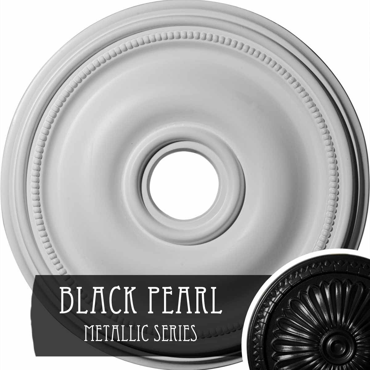 Black Pearl Hand-Painted Ceiling Medallion R255438