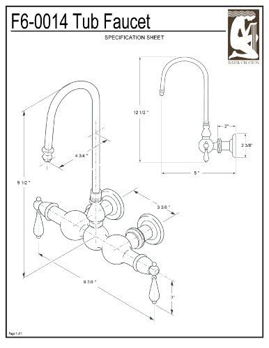 Vintage Classic Wall Mount Tub Faucet with Gooseneck Spout G85627