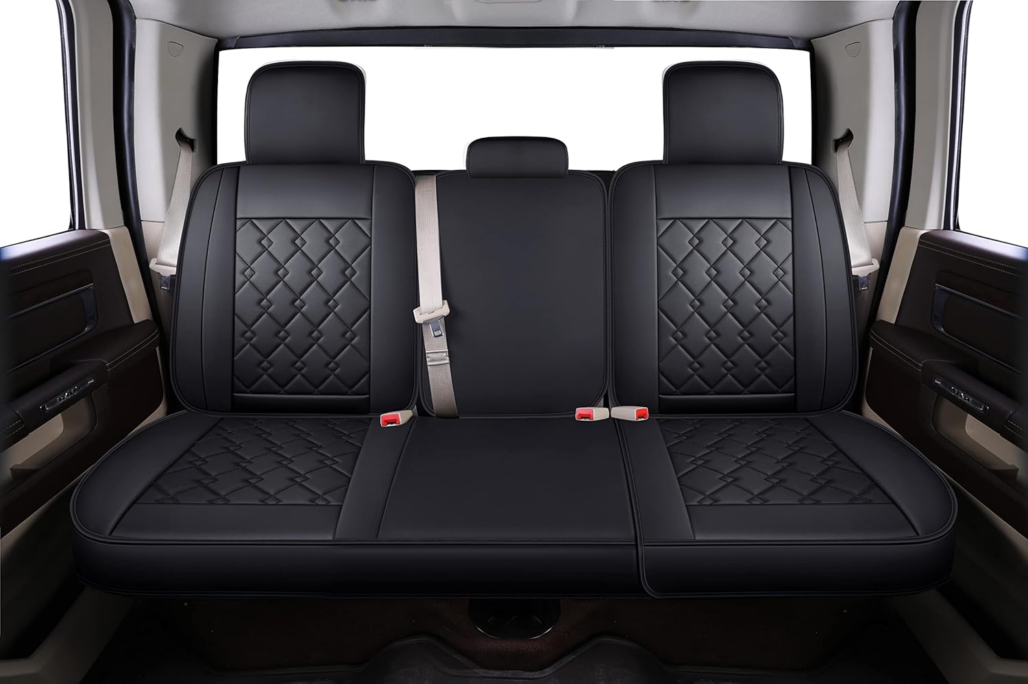 Black 2 pcs Ram Seat Covers O896264