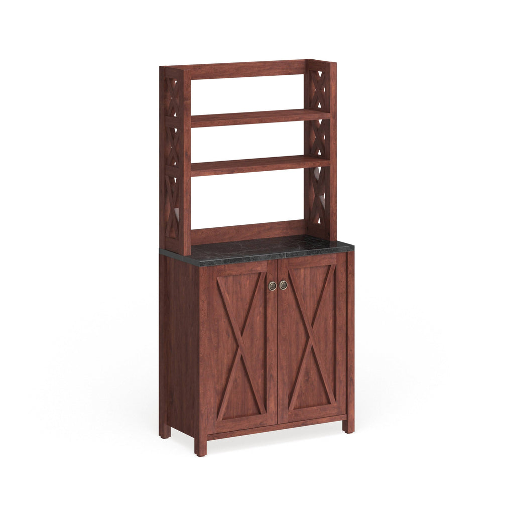 Rustic Walnut Kitchen Storage Hutch Z9557