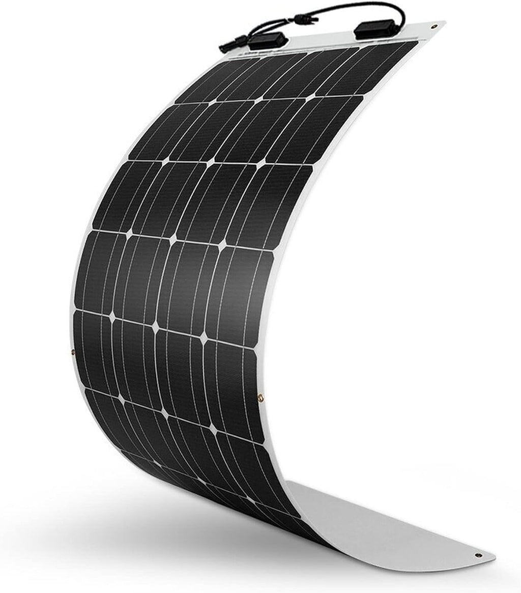 200 Watt 12 Volt Flexible Solar Panel Kit with 2 Pcs 100W Monocrystalline Panel and 20A Waterproof PWM Controller I253