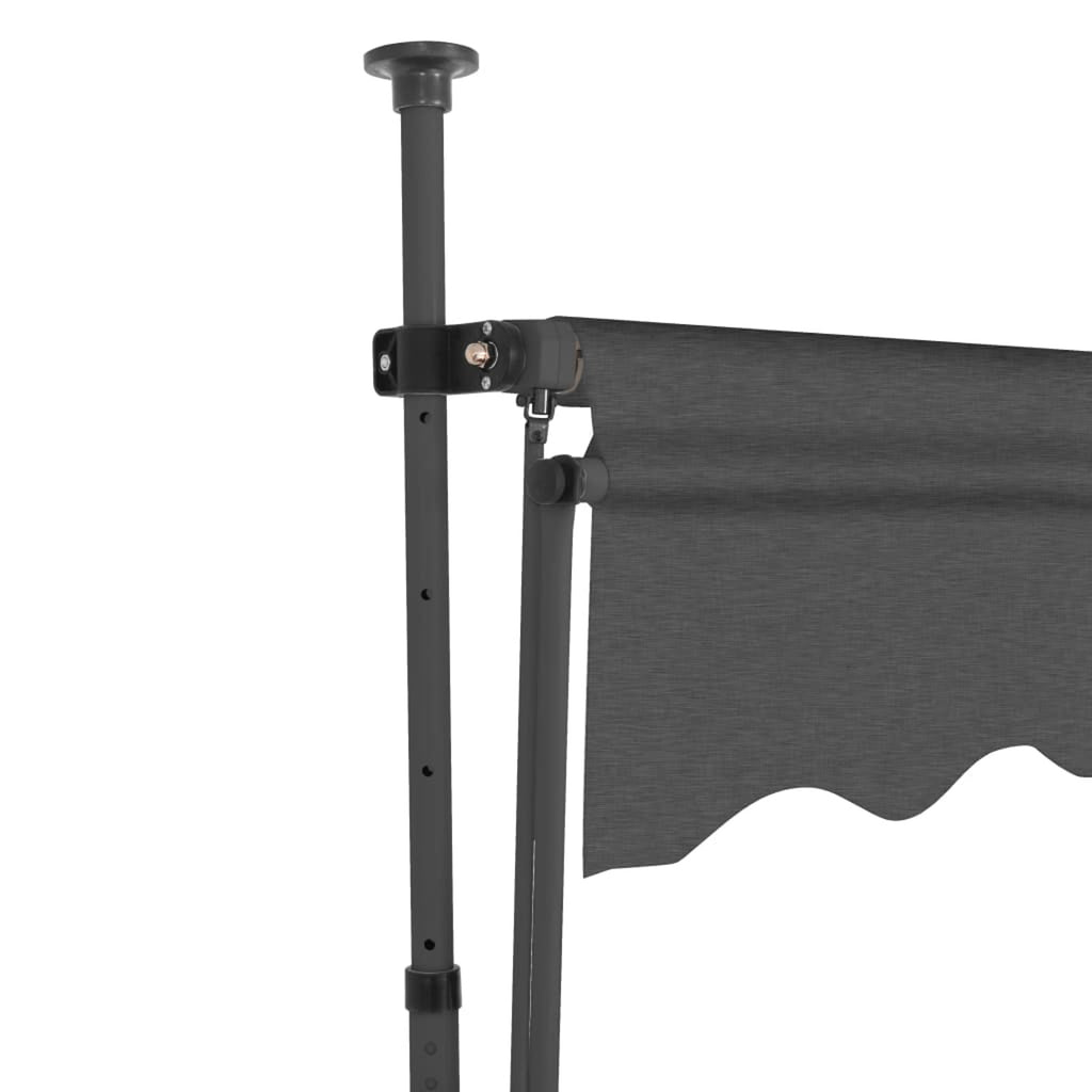 Manual Retractable Awning with 157.5" Anthracite D216855