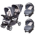 Magnolia Double Baby Stroller and Single Car Seat T3022