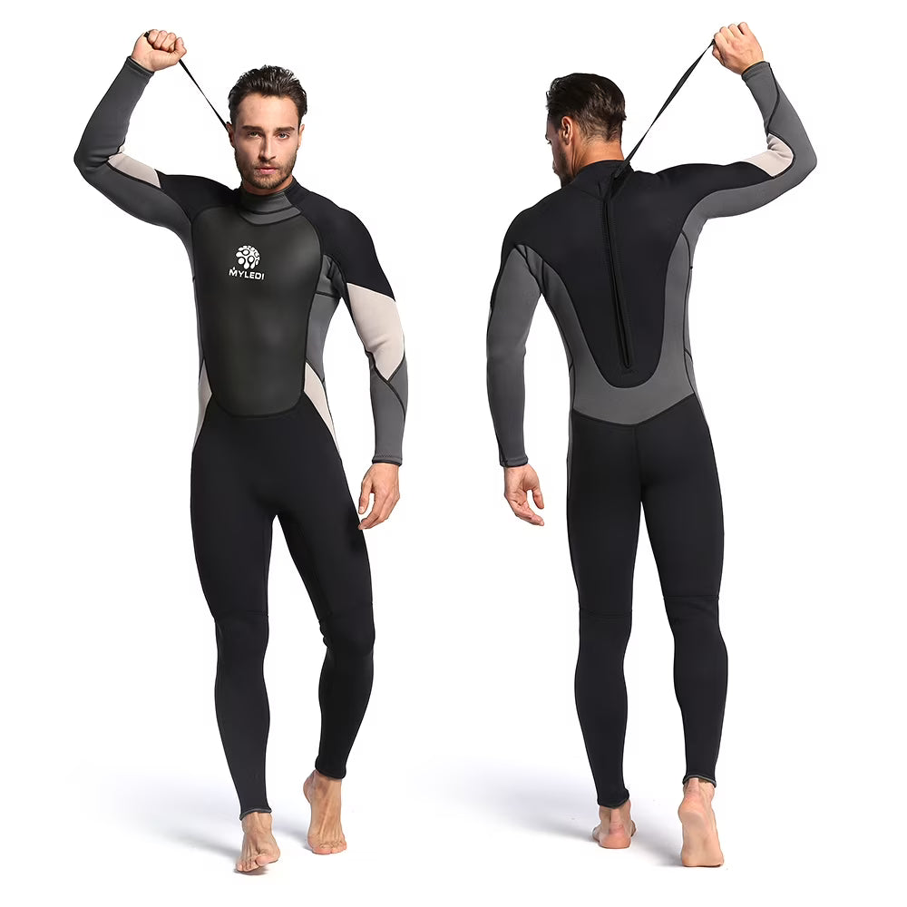 3mm Back Zip Full Body Wetsuit Jumpsuit H304