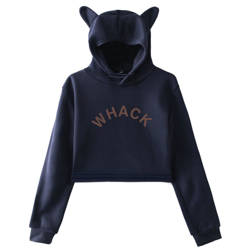 Cat Ears Hoodie Crop Top D316