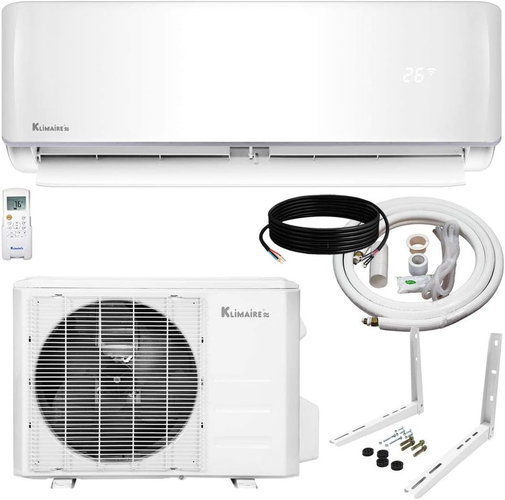 12,000 BTU 19 SEER Ductless Mini-Split Inverter Air Conditioner Heat Pump System with 15-ft Installation Kit and Wall Bracket 230V U11290